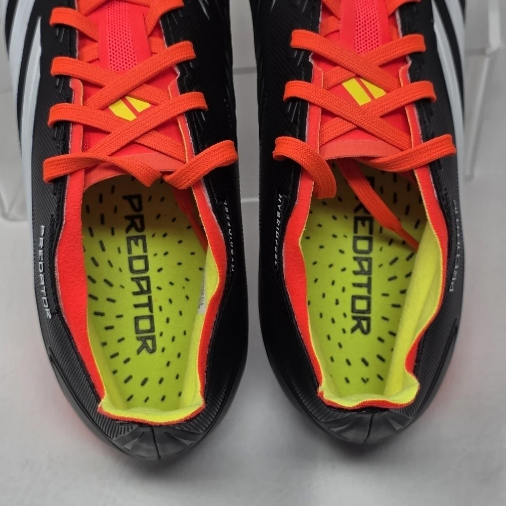 Adidas Predator League FG Soccer Cleats Lace Up Low Top Shoes Black Size 9.5 New